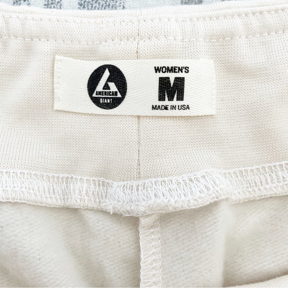 American Giant Cotton Modal Lounge Shorts Cream Size Medium Neutral Comfy - Picture 6 of 9